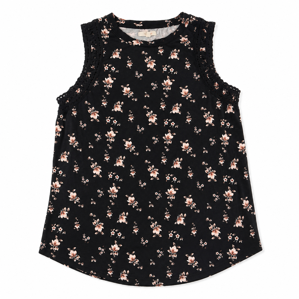 Black Floral Tank