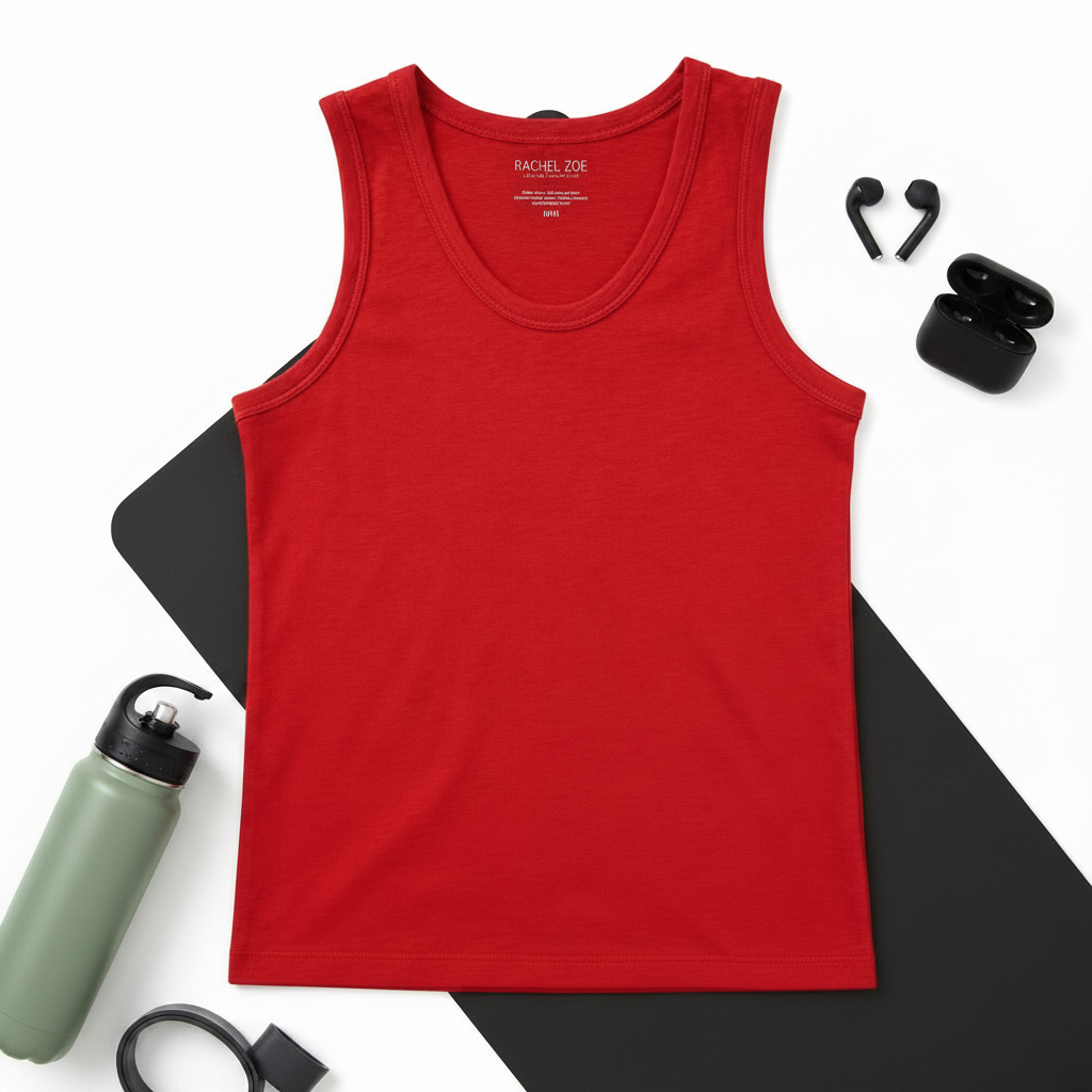 Red Loose Fit Tank
