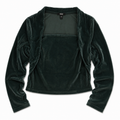 Square Neck Velvet Long Sleeve