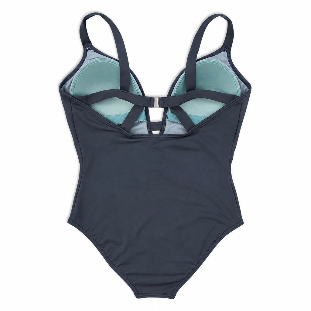 Steel Blue Cut Out One Piece