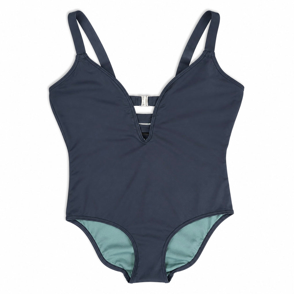 Steel Blue Cut Out One Piece