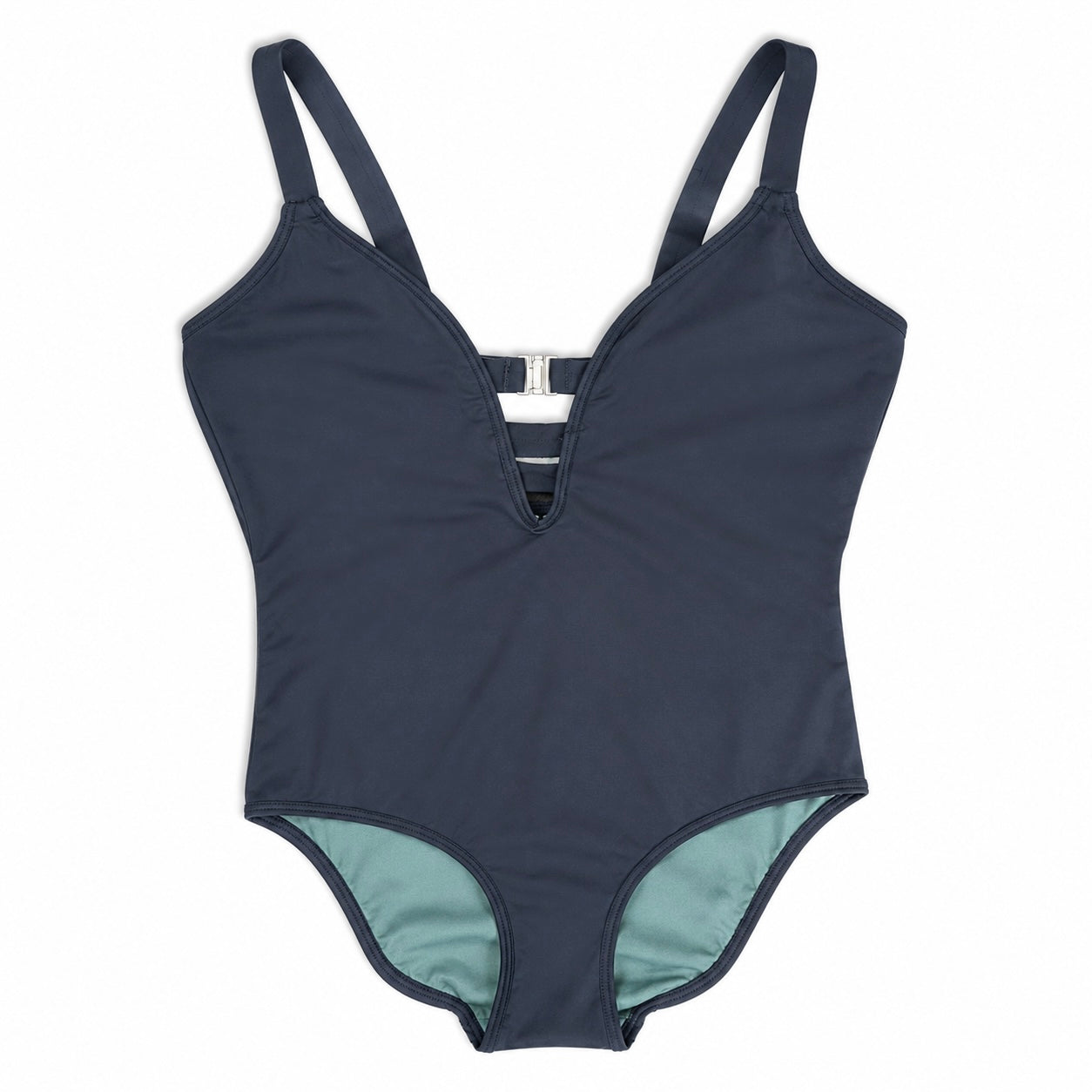 Steel Blue Cut Out One Piece