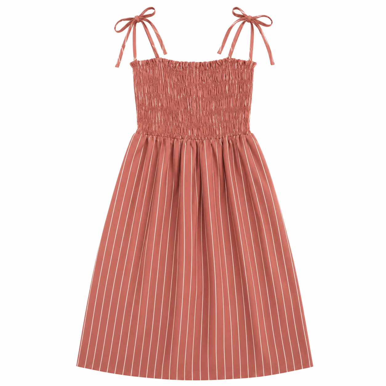 Pink and White Pin Striped Dress